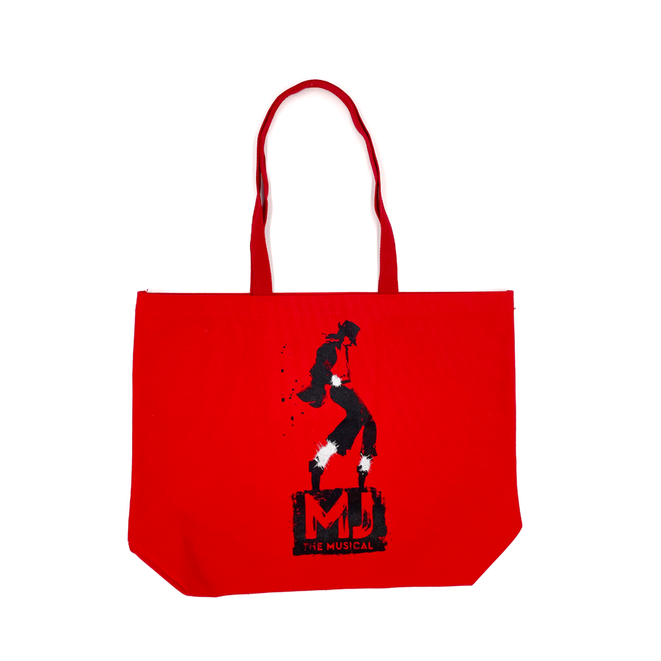 MJ THE MUSICAL Logo Red Tote Bag
