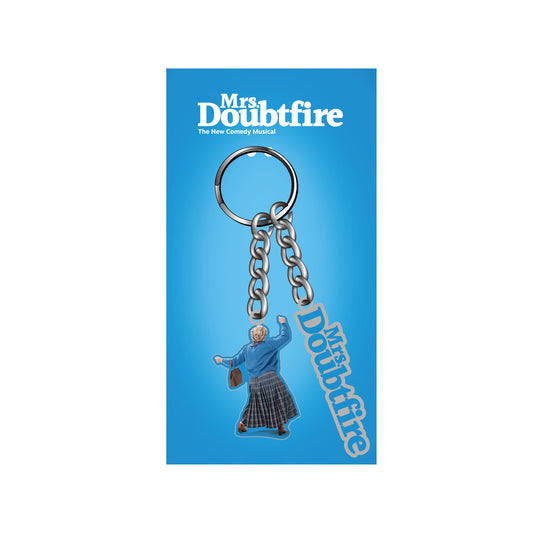 MRS DOUBTFIRE Lady and Logo Charms Keyring