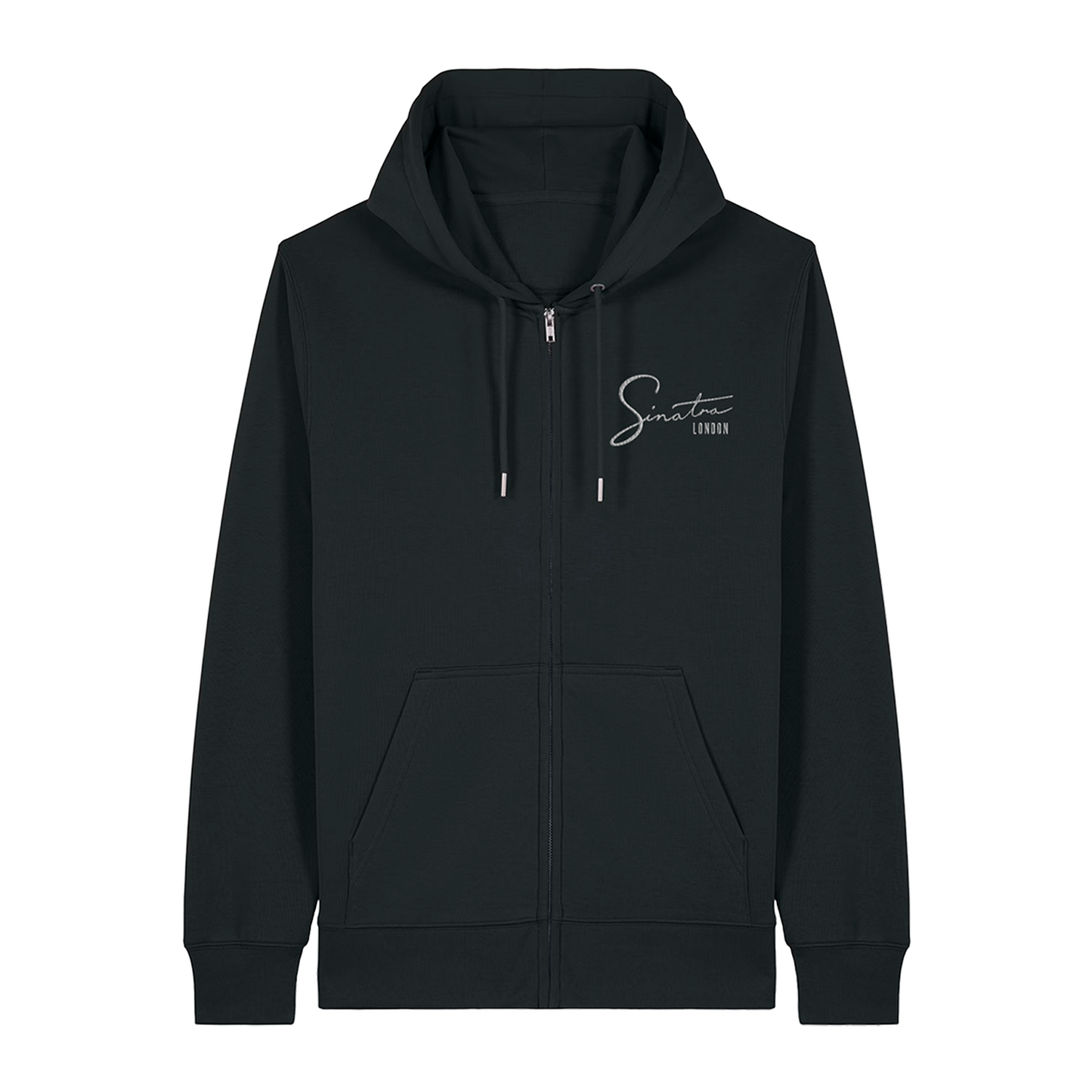 SINATRA Black Zipper Hoodie