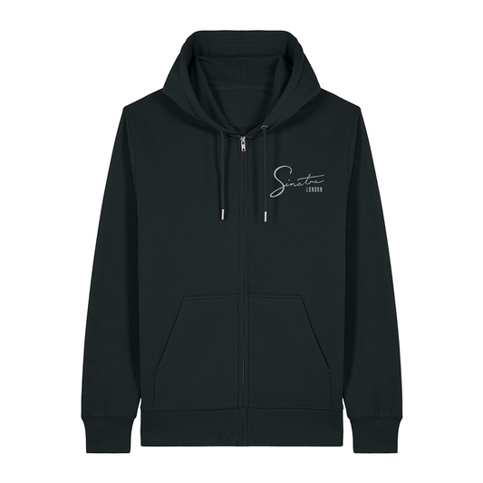 SINATRA Black Zipper Hoodie