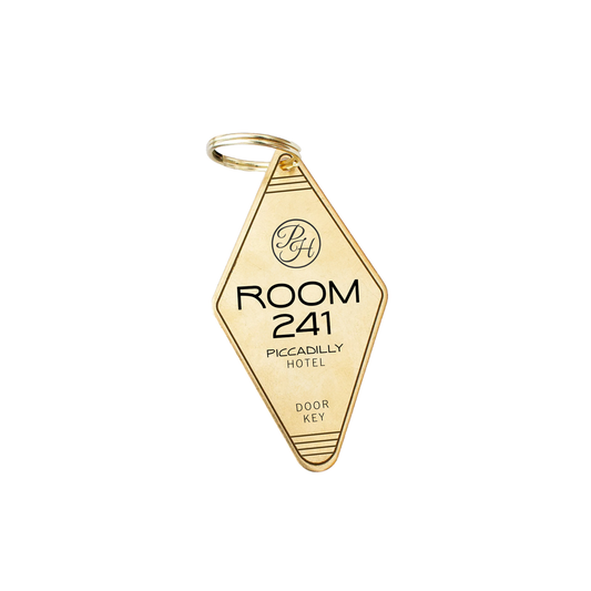THE COMEDY ABOUT SPIES Hotel Key Keyring