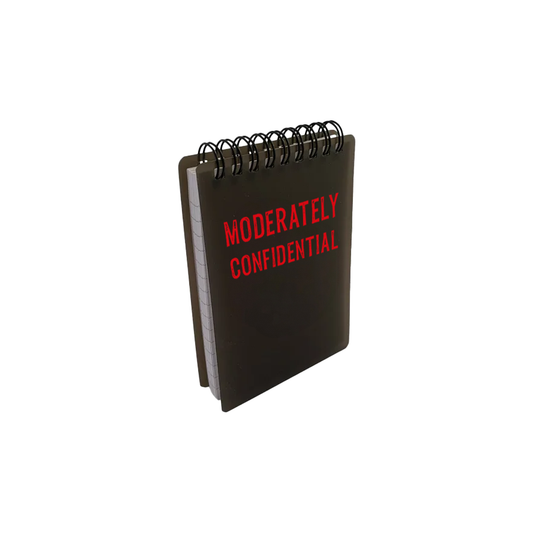 THE COMEDY ABOUT SPIES Moderately Confidential Notebook