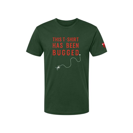 THE COMEDY ABOUT SPIES Unisex Bugged T-shirt