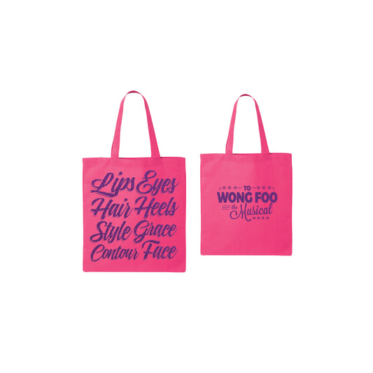 TO WONG FOO - Lips Eyes Hair Heels Style Grace Contour Face Tote Bag