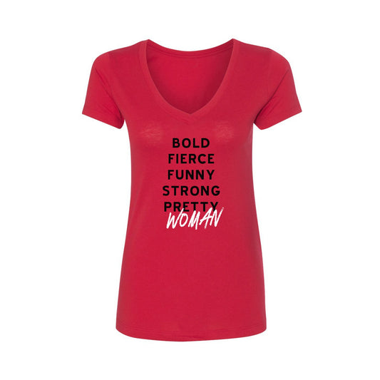 PRETTY WOMAN - Bold Fierce Red Tee